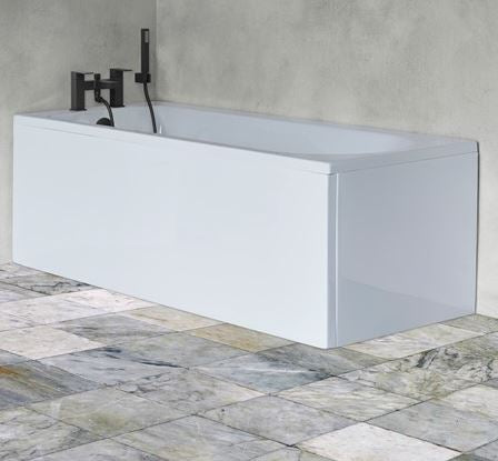 Crosswater Flow Single Ended 1700 x 750mm Acrylic Single Ended Bath