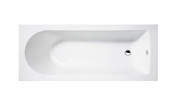 Crosswater Flow Single Ended 1700 x 750mm Acrylic Single Ended Bath
