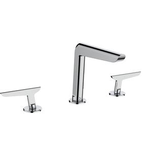 Crosswater Foile 3 Tap Hole deck Mounted Basin Mixer Chrome