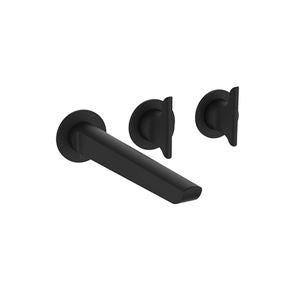 Crosswater Foile Module 2 Outlet 2 Handle Trim Set - Matt Black