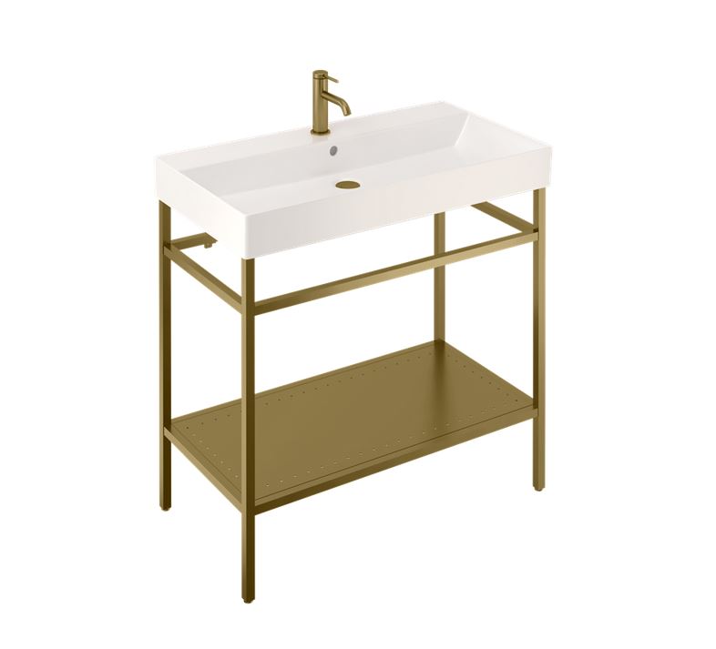 Frame Brushed Brass Stand For 850mm Basin
