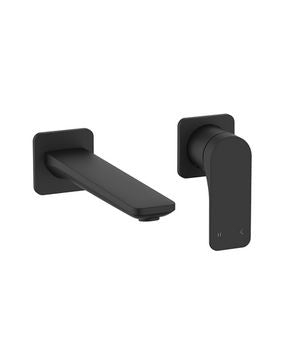 Crosswater Fuse 2 Hole Basin Set Wall Mounted - Matt Black