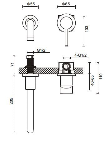 Crosswater Essential Fusion Basin 2 Hole Set