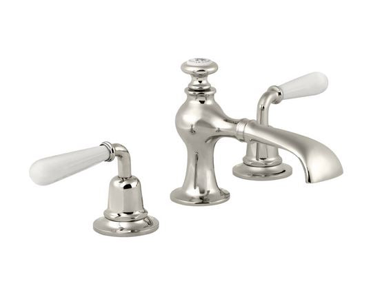 Lefroy Brooks La Chapelle Flared Spout Basin Mixer w/ Waste