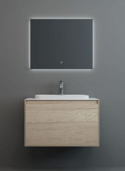 Essentials Arco Quartz 800mm White Marble Worktop