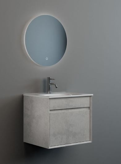 Essentials Alma 600mm Single Drawer cabinet in Natural Stone