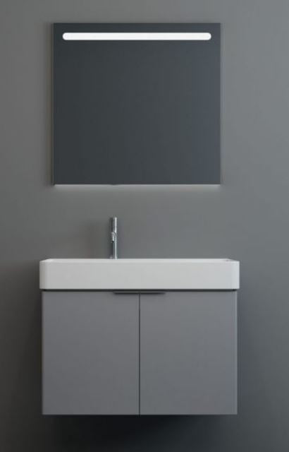 Essentials Blade 800x460mm Two Door Wall Hung Matt Grey Cabinet