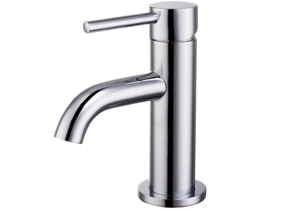BDC Mini Chrome Mono Basin Mixer Inc Clacker Waste