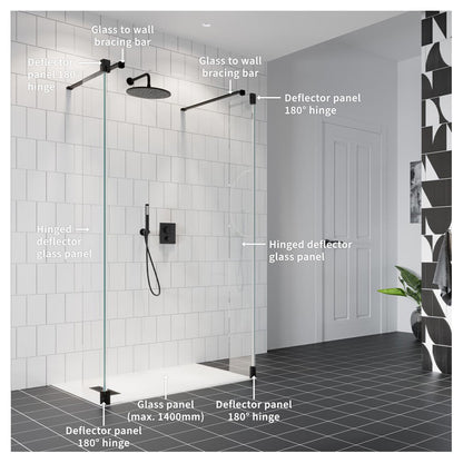 Crosswater 10mm Toughened Glass Panel 2