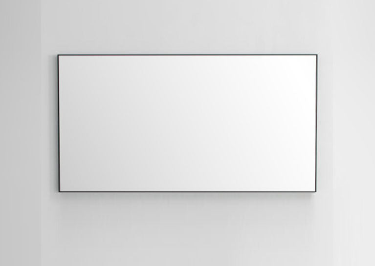 Emporio Bagno Gamma 1400 x 650mm Rectangular Black Framed Mirror