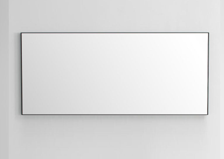 Emporio Bagno Gamma 1600 x 650mm Rectangular Black Framed Mirror