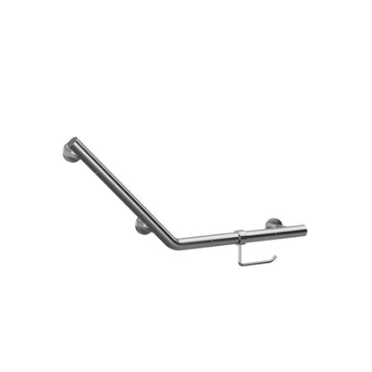 Crosswater Angled Grab Bar with WC Roll Holder
