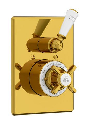 Godolphin Thermostatic Shower Mixer Valve - Antique Gold