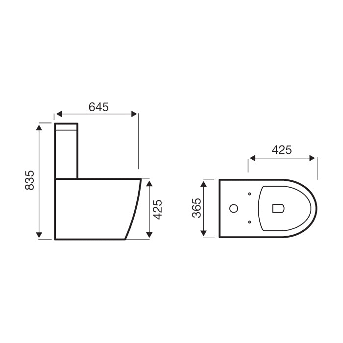SW6 Genoa Back to Wall Close Coupled Pan w/ Soft-Close Seat