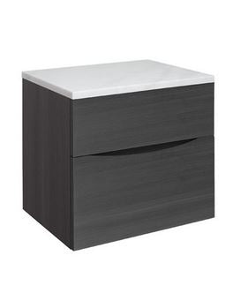 Crosswater Glide 600mm Double Drawer Unit Steelwood