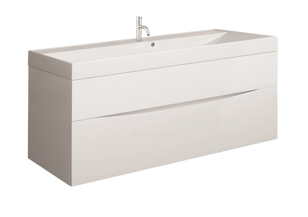 Crosswater Glide II 1000x450mm Wall Hung Vanity Unit  - White Gloss