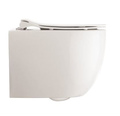 Glide II Short Projection Gloss White Wall Hung Rimless Pan