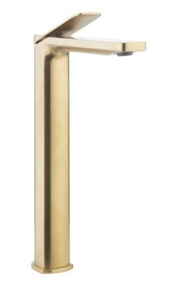 Crosswater Glide II Tall Basin Monobloc Mixer Brushed Brass