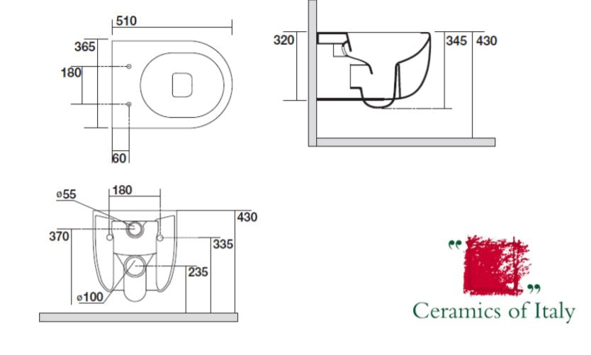 Crosswater Glide II Gloss White Wall Hung Rimless Pan