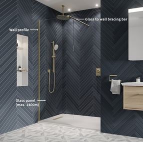 Discover Style with Gallery 10mm Glass Panel Only 1055mm