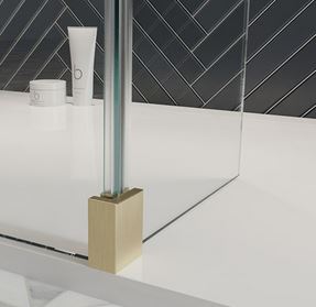 Crosswater Gallery Glass to Glass Brackets - Brushed Brass