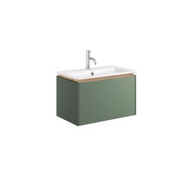 Mada Sage Green 600mm Wall Hung Vanity Unit - Steel