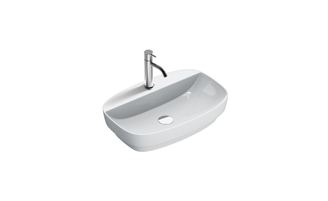 Green Lux 60x40 Basin With Tap Top Central Tap Hole (restyling 2018)