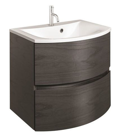 Crosswater Svelte 600mm Vanity Unit Grey Ash Veneer
