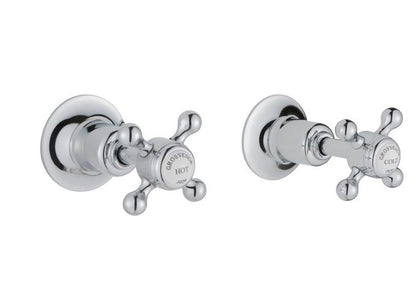 Just Taps Grosvenor Cross Wall Valves 1/2