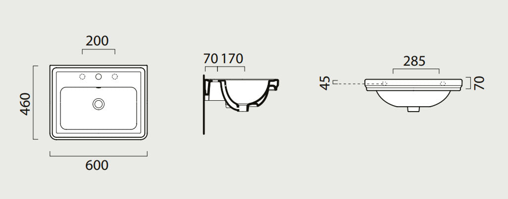GSI Classic 600 x 460mm Washbasin