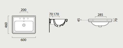 GSI Classic 600 x 460mm Washbasin