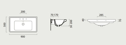 GSI Classic 900 x 500mm Washbasin