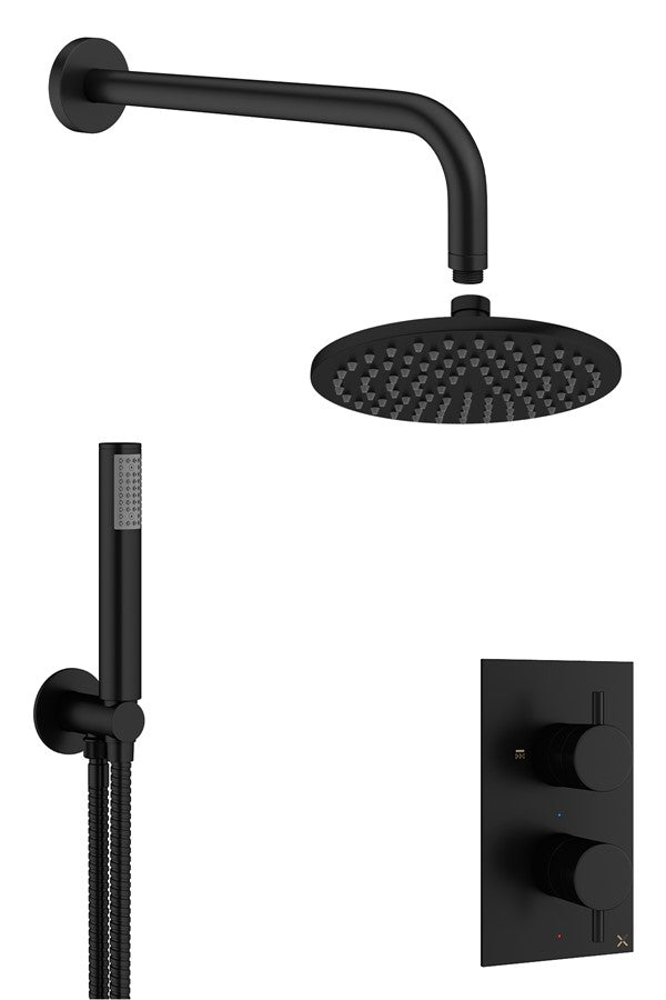 Crosswater MPRO 2 Outlet Shower Bundle-Grey Slate