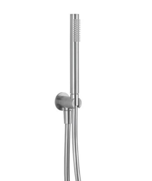 3ONE6 Wall Outlet, Handshower & Hose-Brushed Stainless Steel
