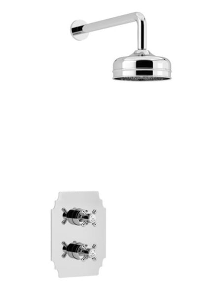 Hartlebury Recessed Valve & Fixed Head Kit Chrome