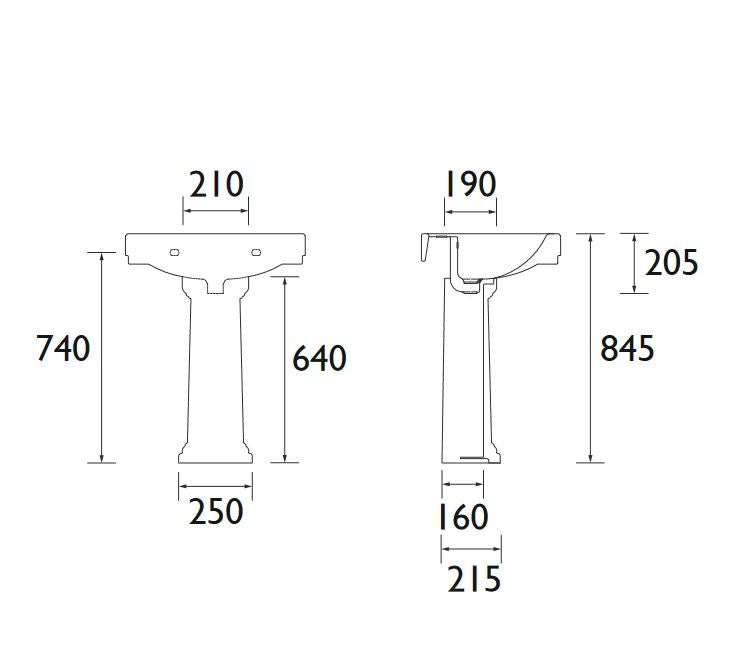 Hatton Full Length Pedestal