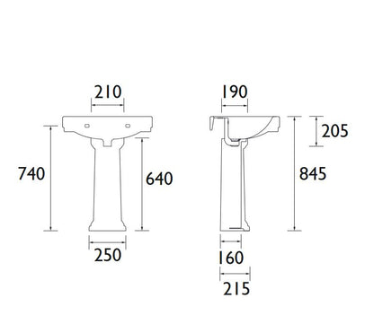 Hatton Full Length Pedestal