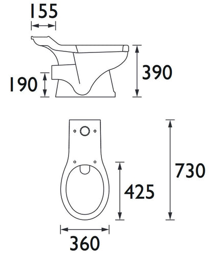 Hatton Close Coupled Pan Only