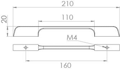 SANEUX Vienna 160mm Door Handle