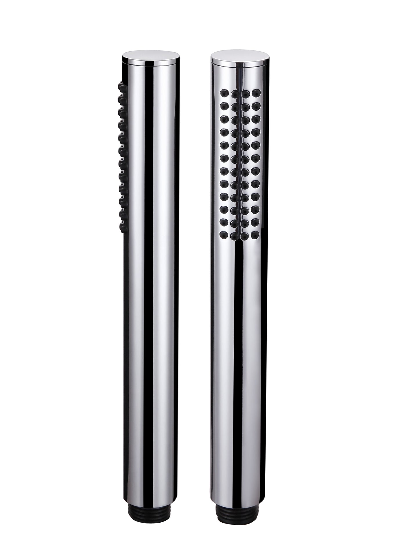 Round Pencil Handset Chrome Metal - Sleek Shower Accessory