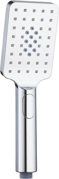 Square Push Button 3 Mode Chrome Shower HeadÃ‚Â 