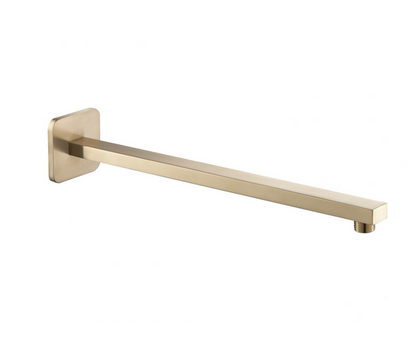 Hix Brushed Brass Wall Mounted 380mm Shower Arm
