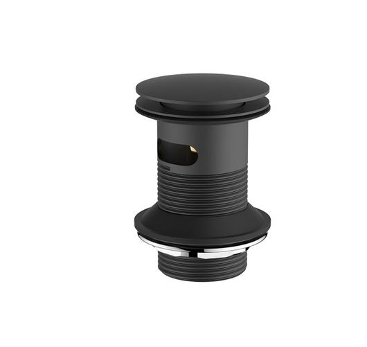 Hoxton Slotted Click Clack Basin Waste - Matt Black
