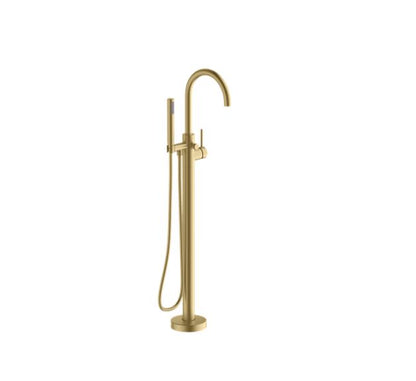 Hoxton Floorstanding Mono Bath/Shower Mixer Brushed Brass
