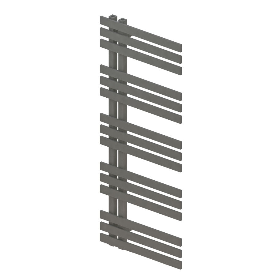 Eastbrook Hurley 1200 x 600mm Open Ended Heated Towel Rail Matt Anthracite