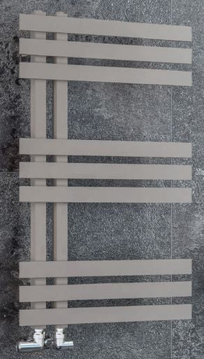 Eastbrook Hurley 800 x 600mm Open Ended Heated Towel Rail Matt Cappuccino