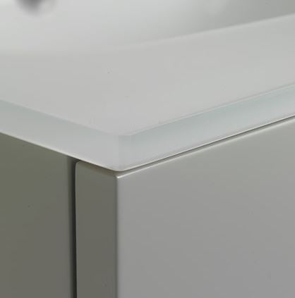 Glide II Ice White Glass Basin No Tap Hole 700mm