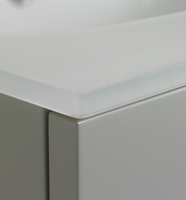 Glide II Ice White Glass Basin No Tap Hole 500mm