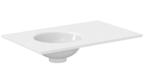 Crosswater Infinity Basin 700mm No Tap Hole Basin Left Hand