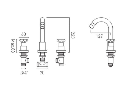 VADO Elements Bath Filler